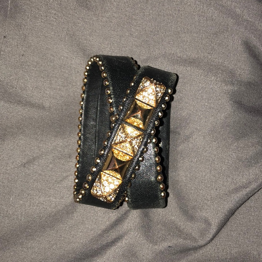 Juicy leather wrap around bracelet